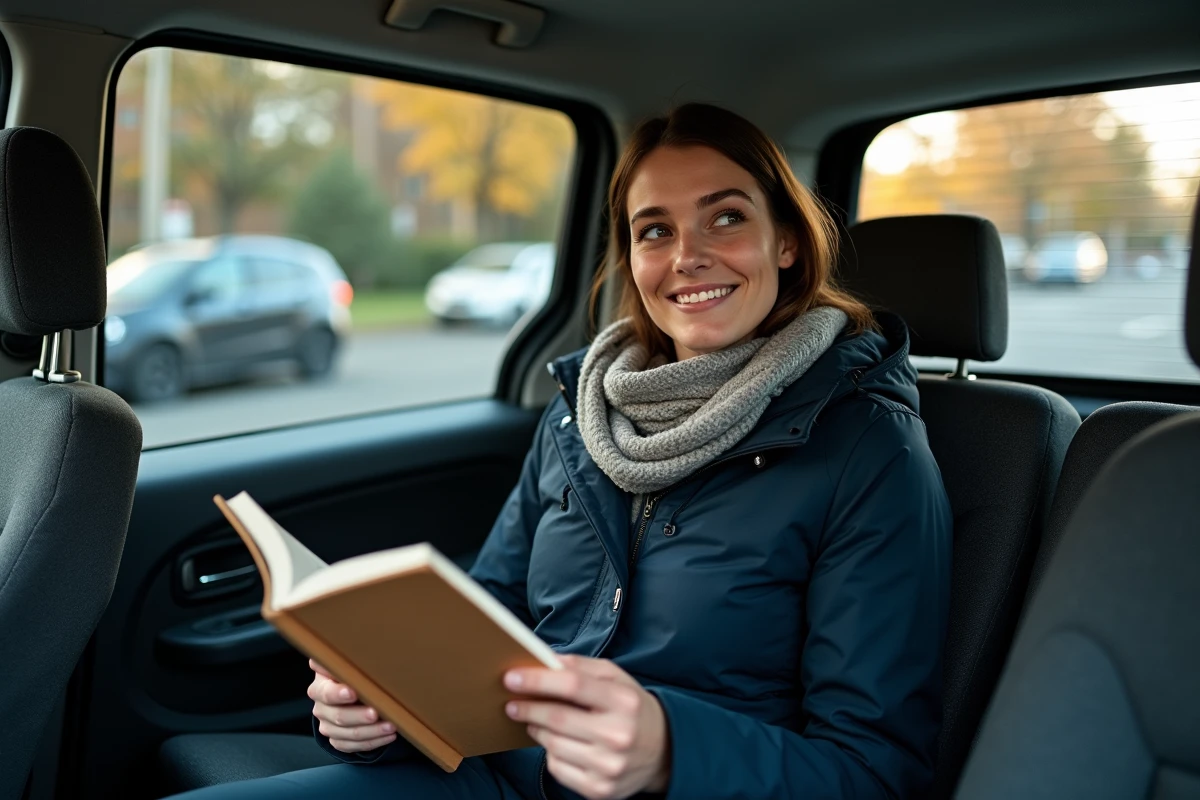 Jeune femme lisant dans l