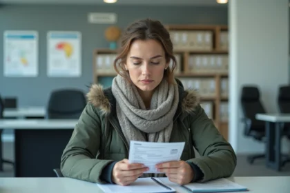 Femme tenant ses papiers d'identite et d'immatriculation
