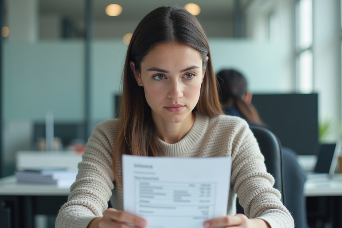 Jeune femme en bureau d