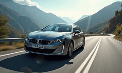 Peugeot 508 PSE en mouvement sur une route de montagne
